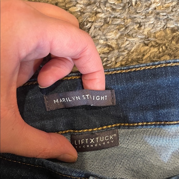 NYDJ Dark Blue Straight Leg Jeans - Picture 3 of 4